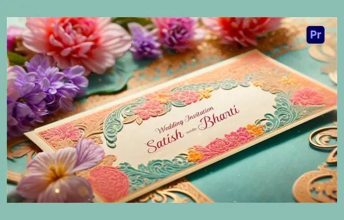 Unique 3D Floral Wedding Invitation Slideshow